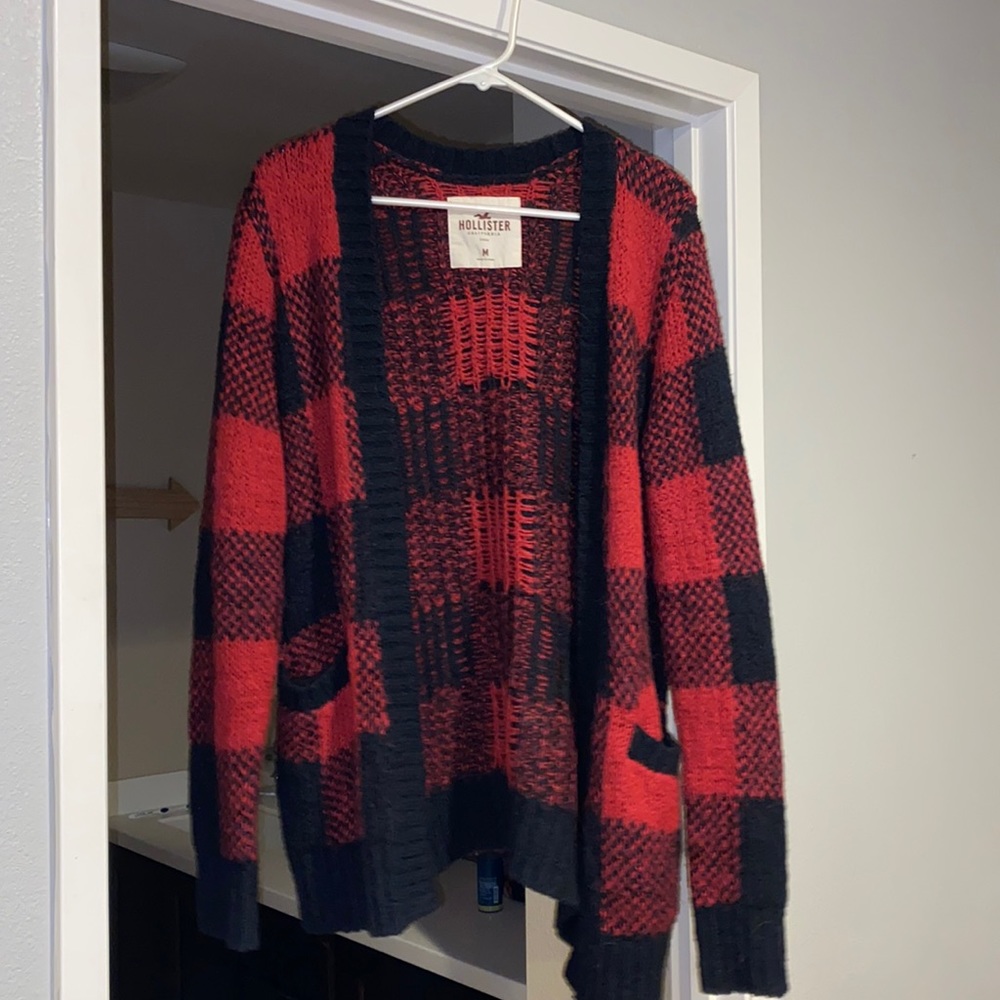 Flannel cardigan!
